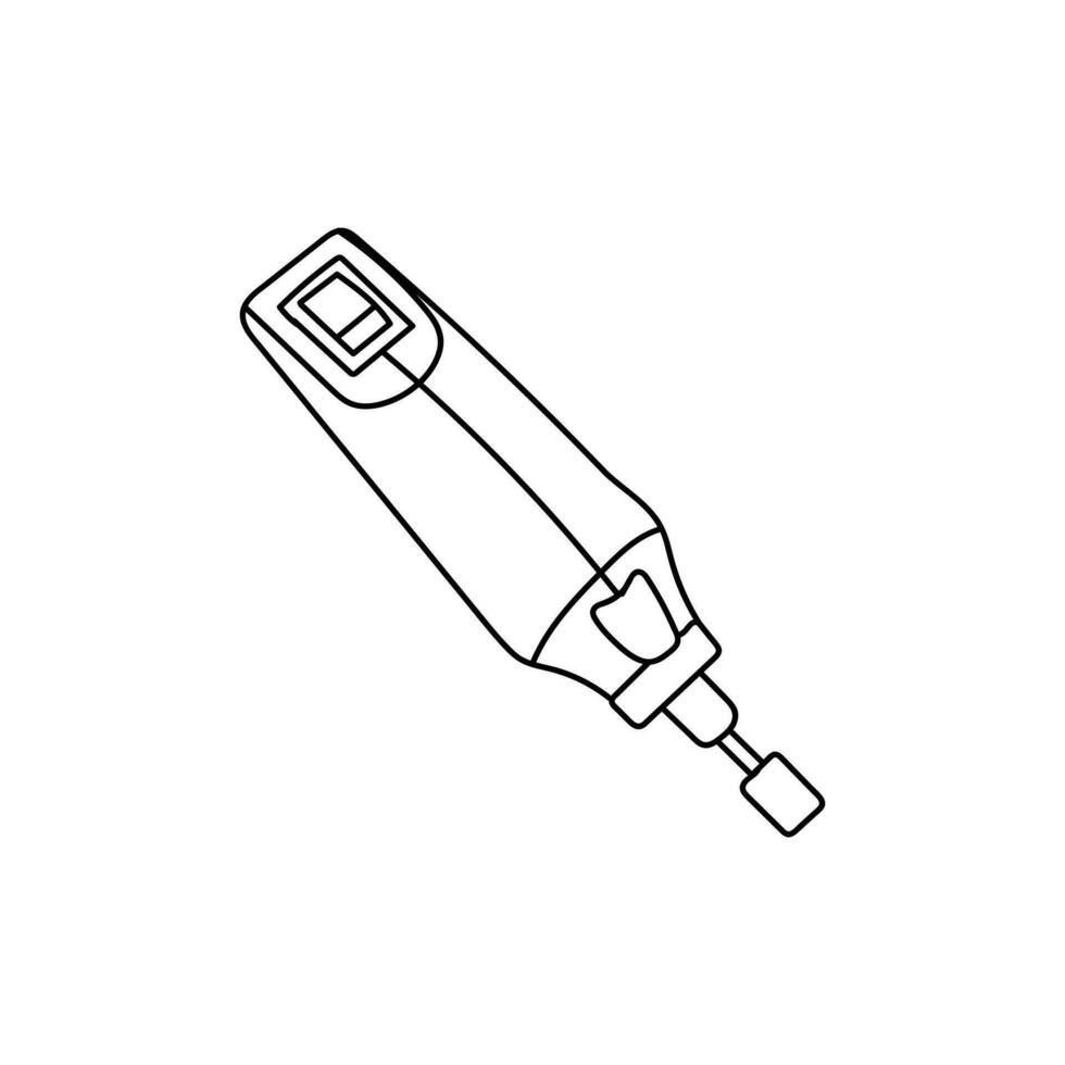 Drill Machine Line Simple Logo vector