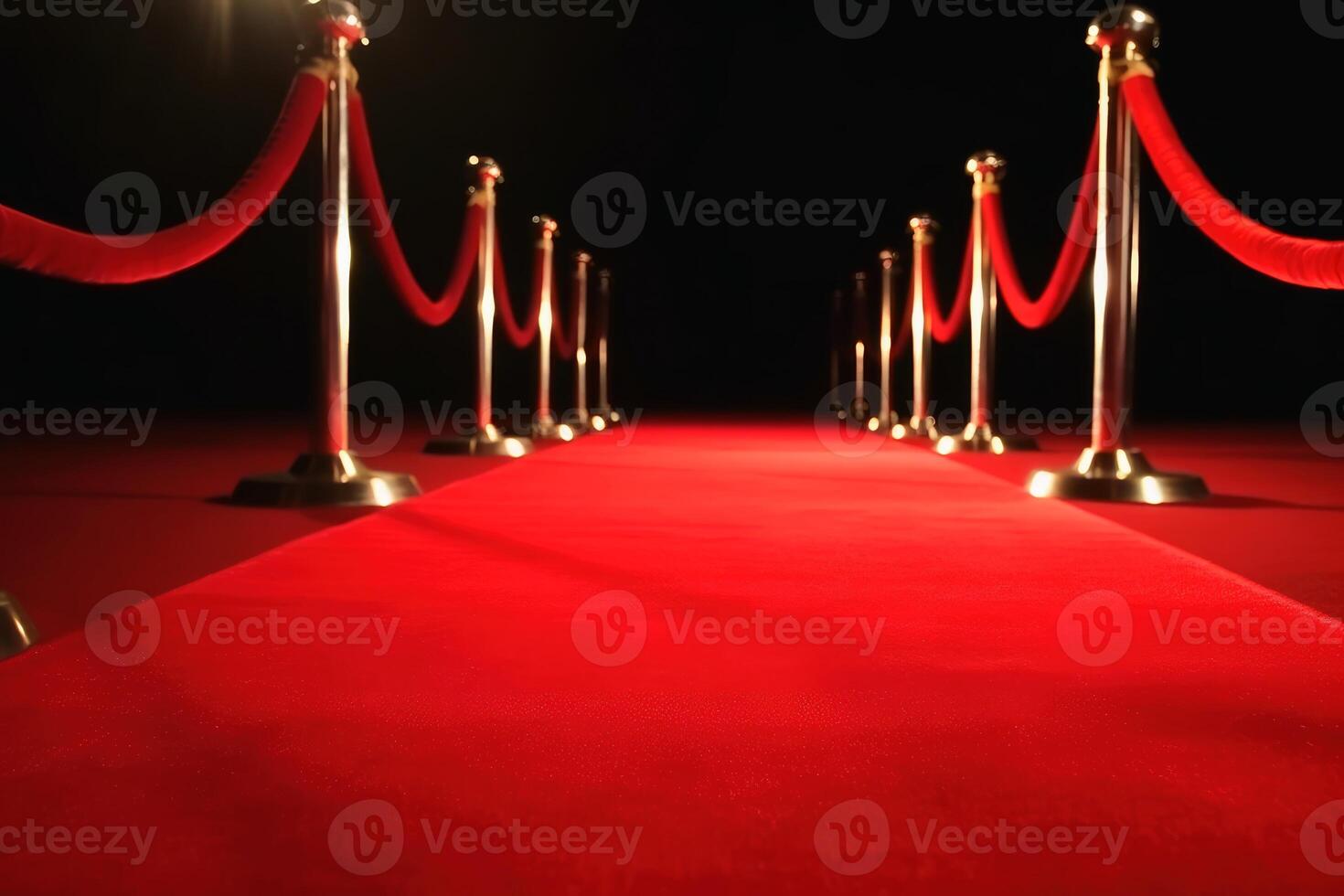 Red carpet low angle view created with technology. photo