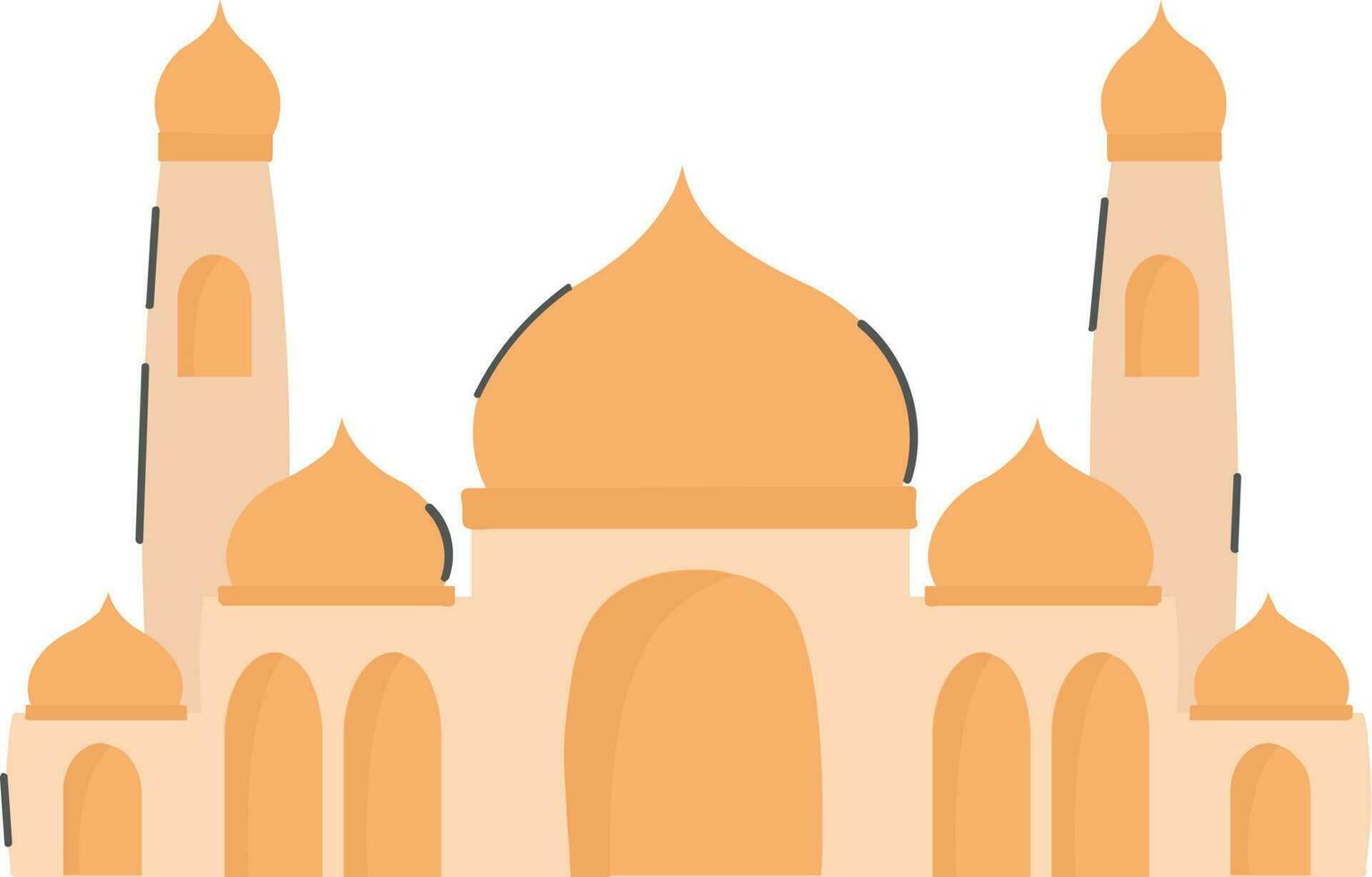 Mosque icon. Flat illustration of mosque vector icon for web design. Islamic vector illustration