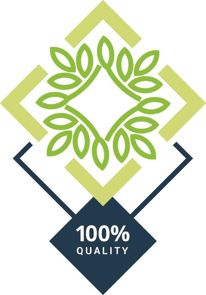 100 natural product label, badge or icon vector design template.