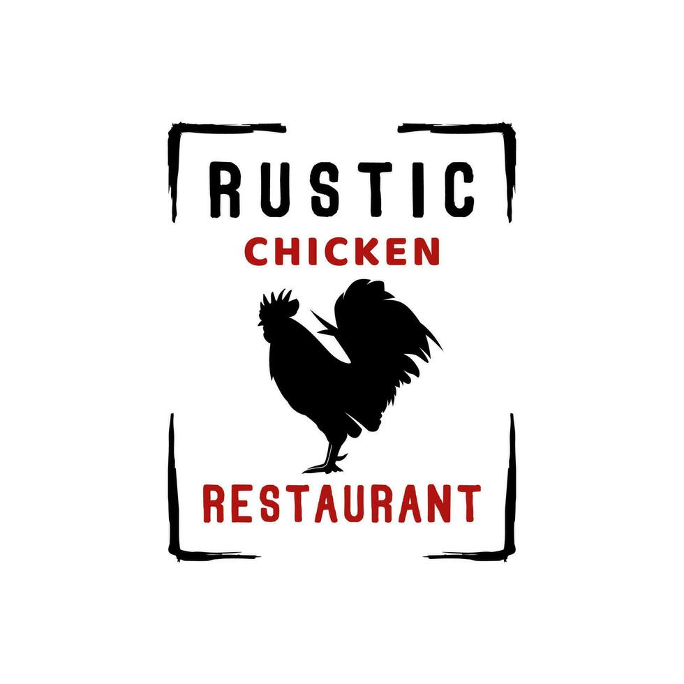 Chicken Rooster Hen Chick Flyer Ranch Logo Design Inspiration vector