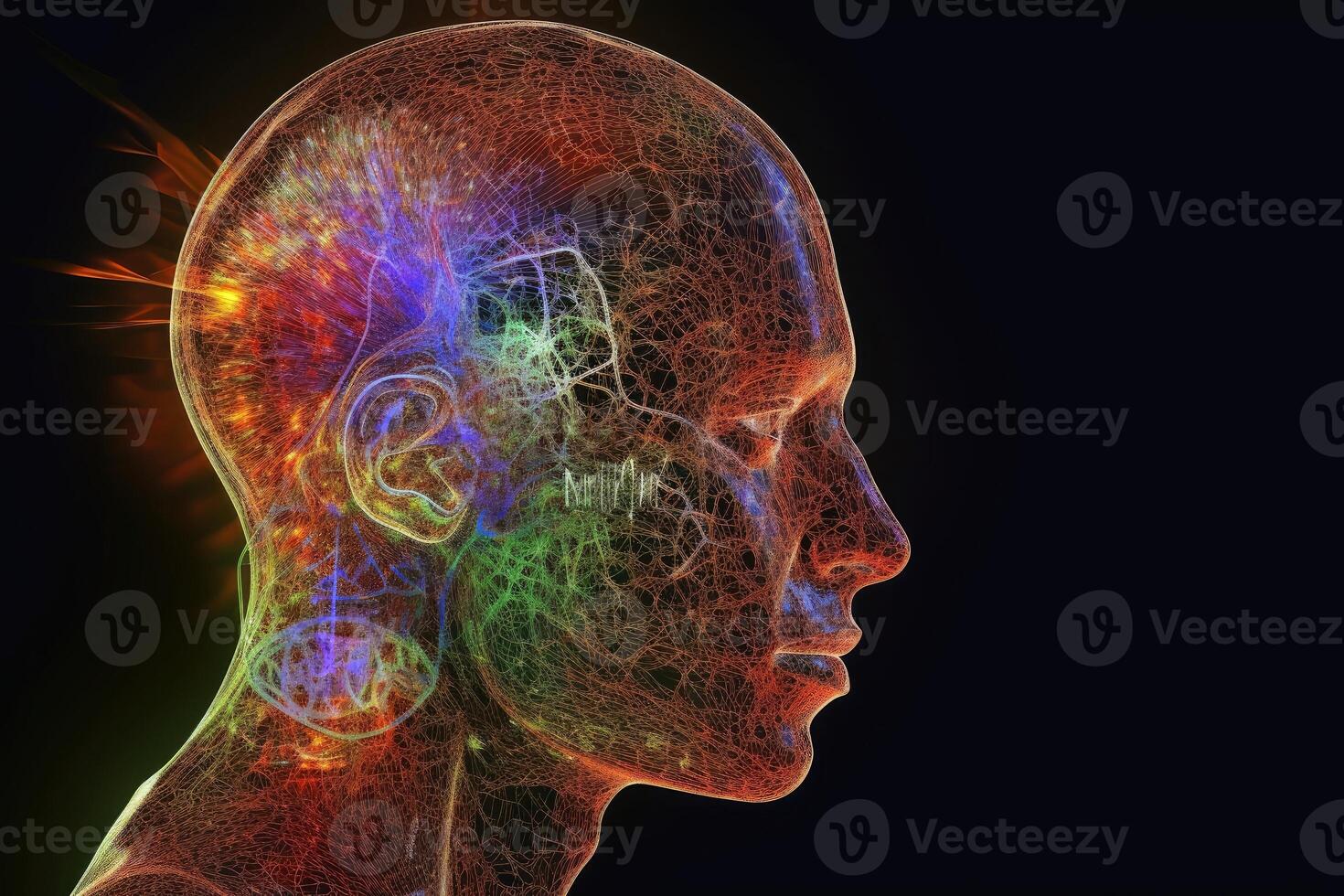 Visualization of the human genom created with technology. photo