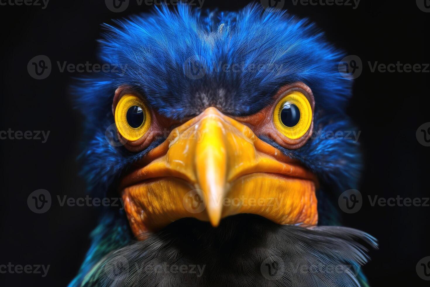 Mesmerizing bird portrait photography created with technology. photo