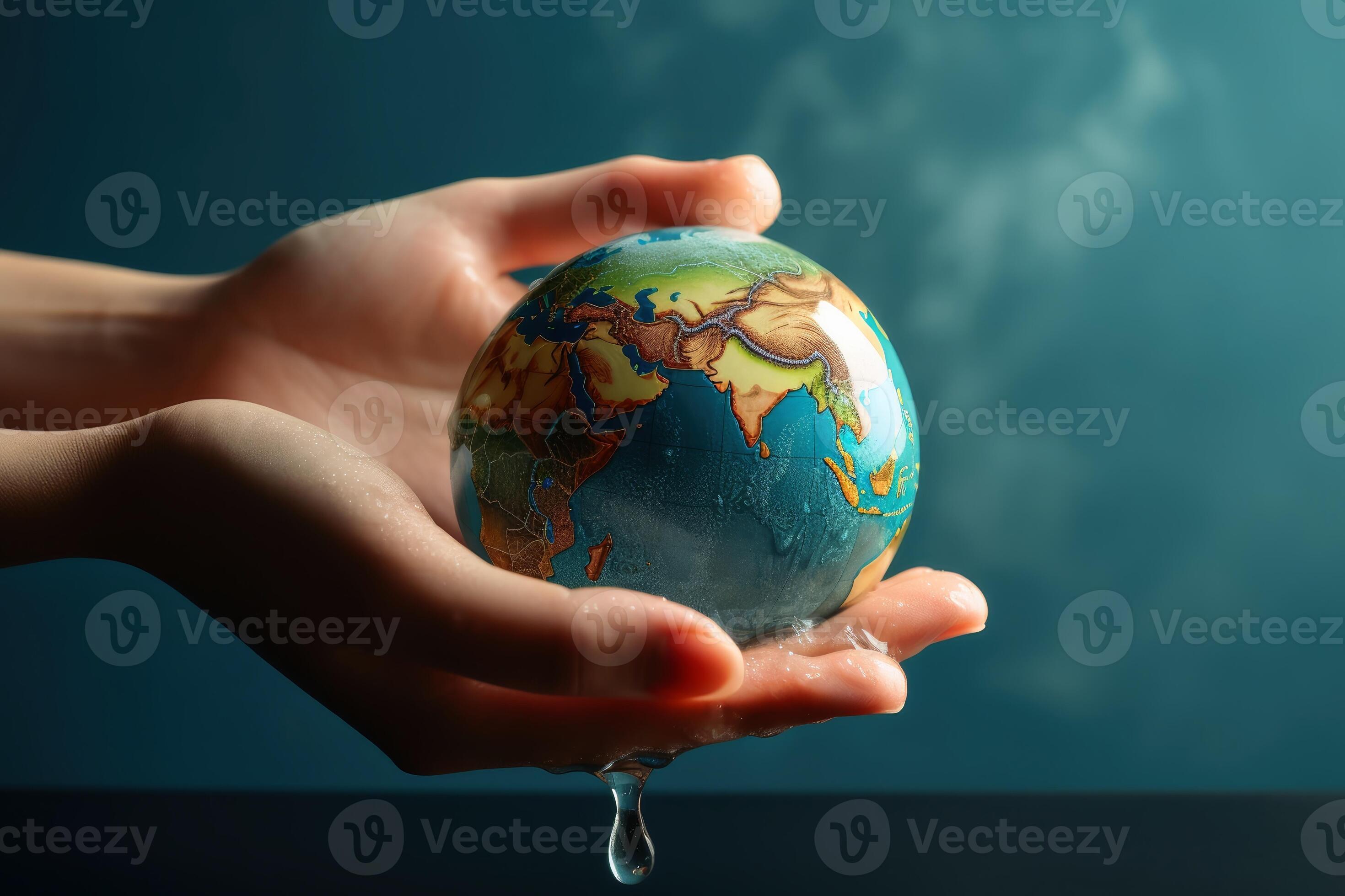 earth in danger climate change concept created with generative