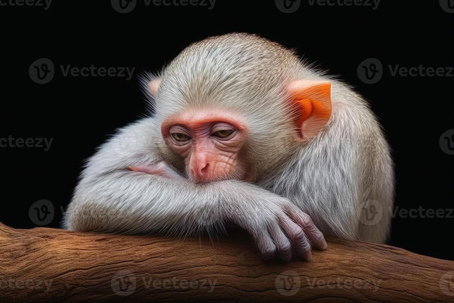 A close up portrait of mesmerizing ape photography created with technology photo