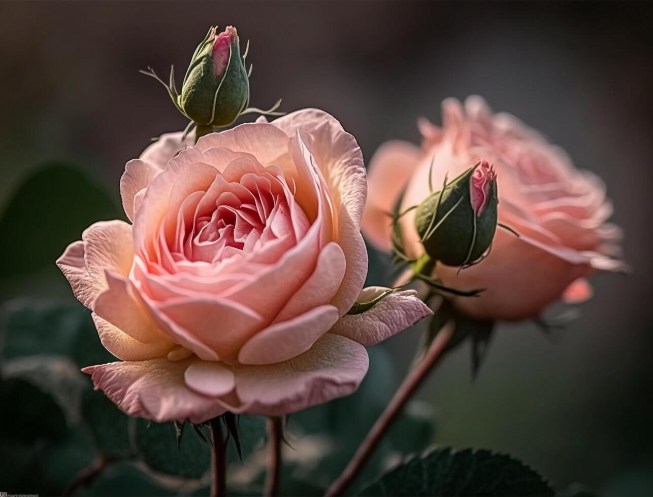 Background image of pink roses. photo