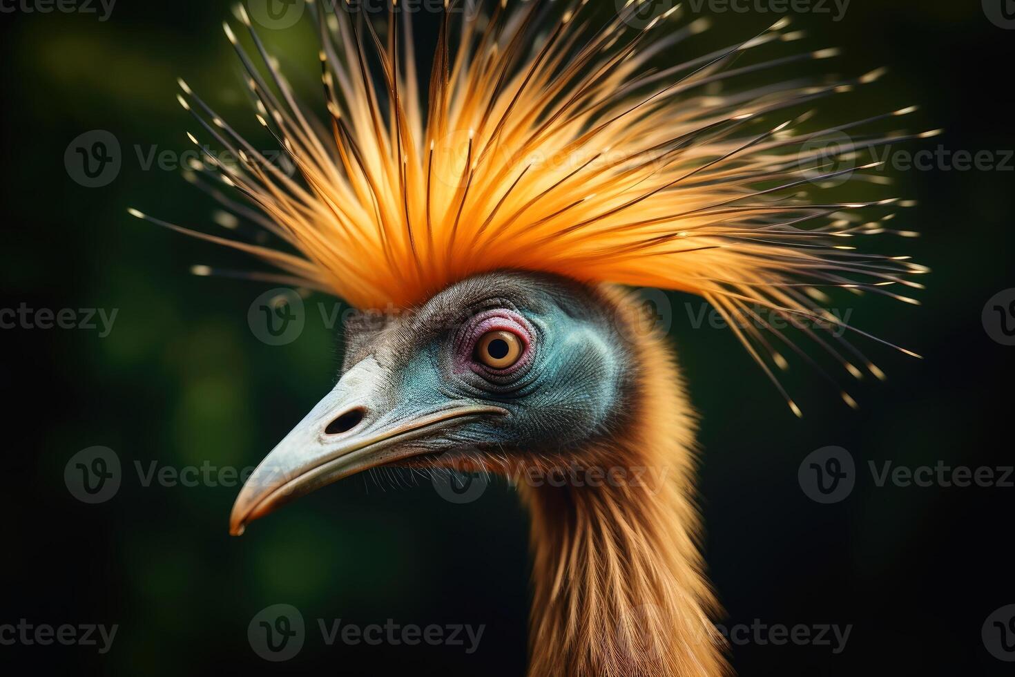 Mesmerizing bird portrait photography created with technology. photo