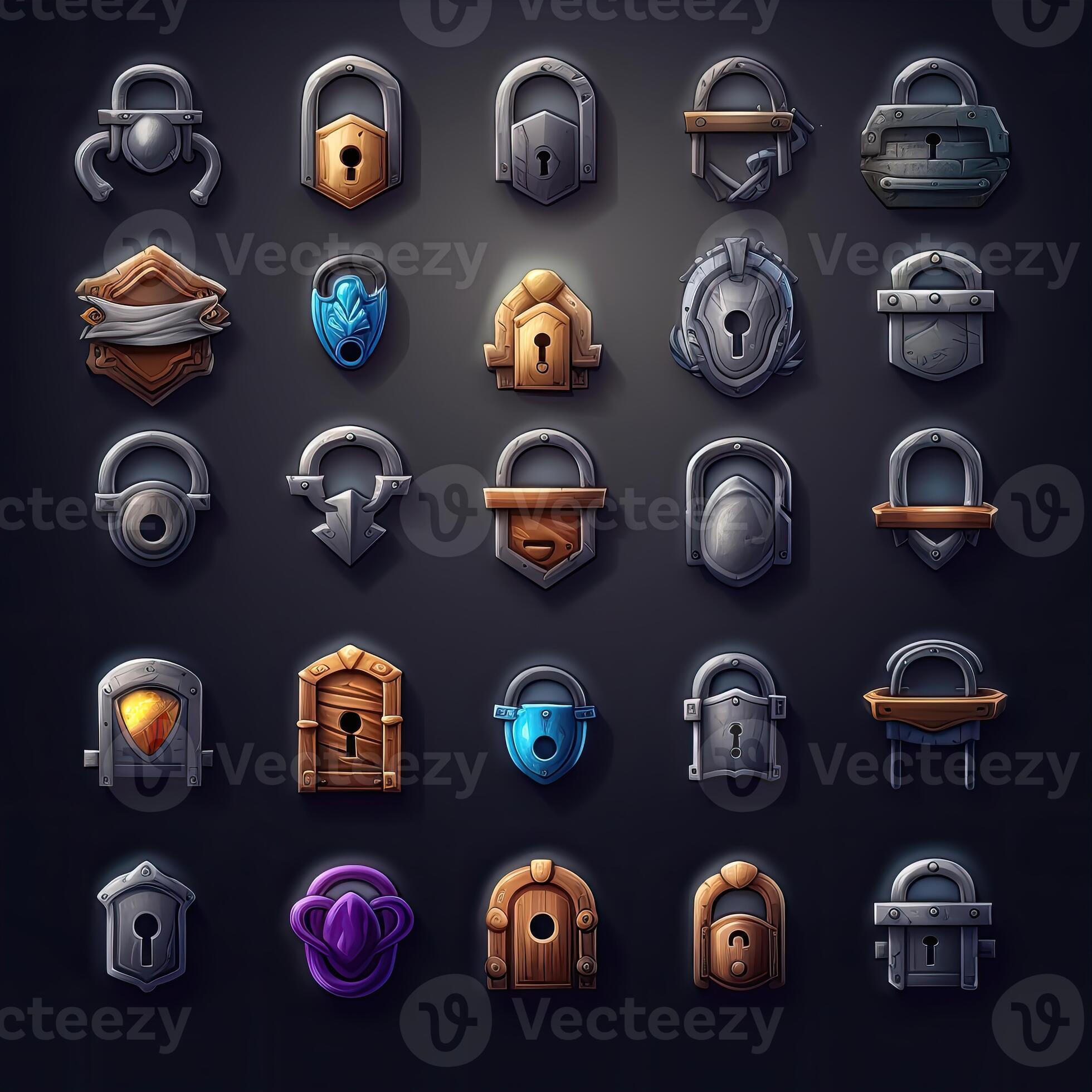 icon lock key game 23773863 Stock Photo at Vecteezy