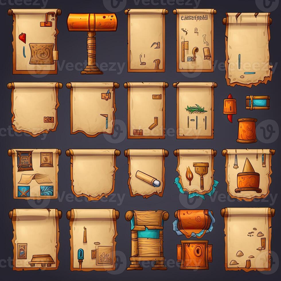 ui papyrus scroll game photo