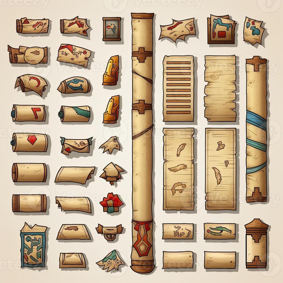 parchment papyrus scroll game photo