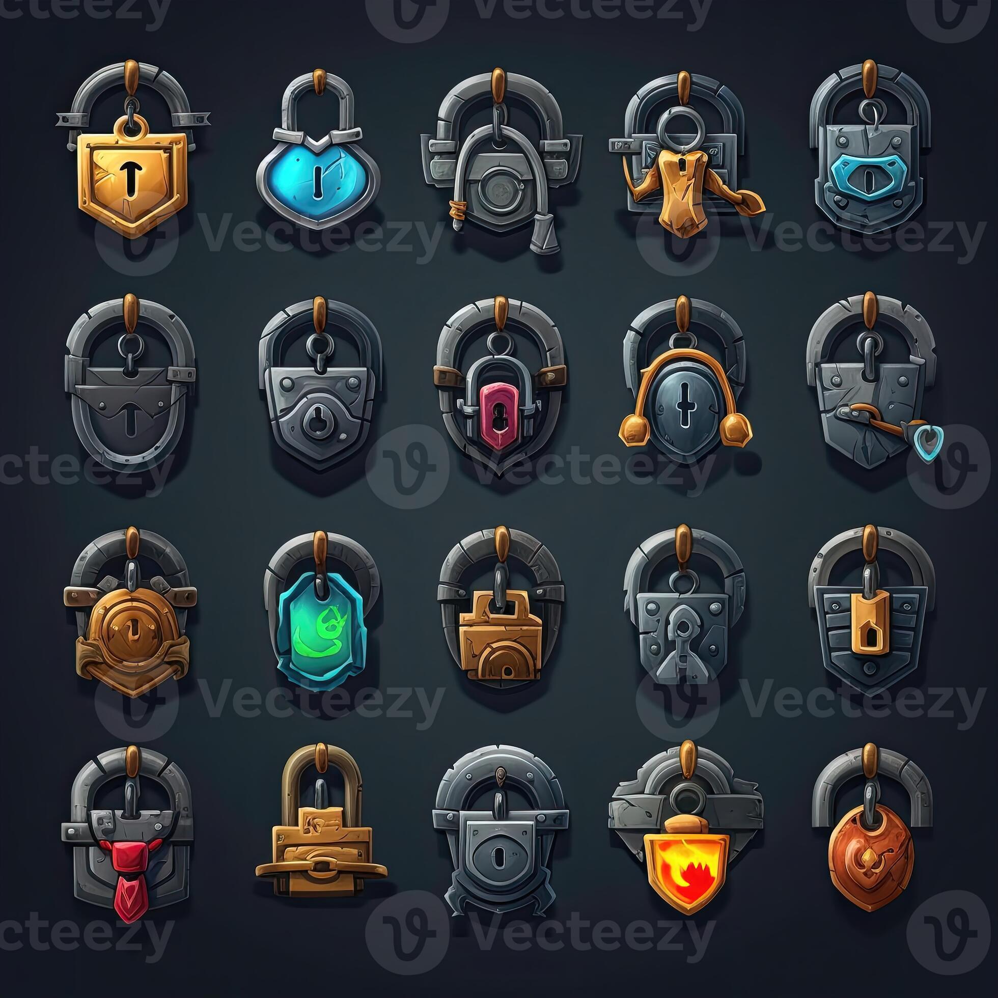object lock key game 23774055 Stock Photo at Vecteezy