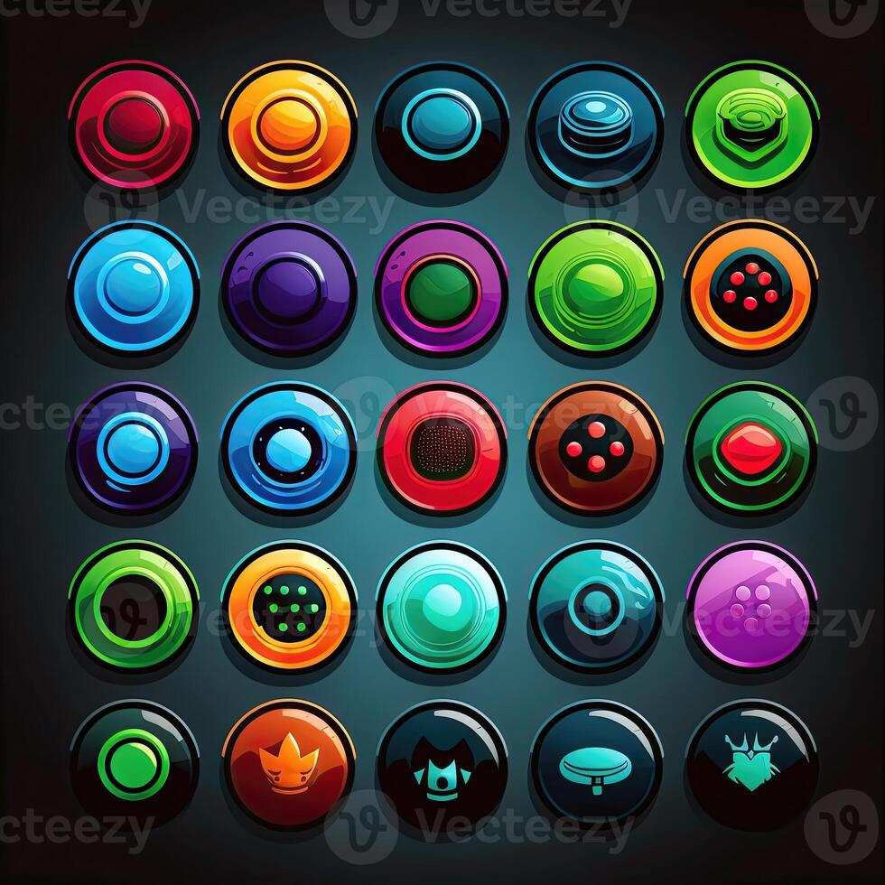 circle round game button photo
