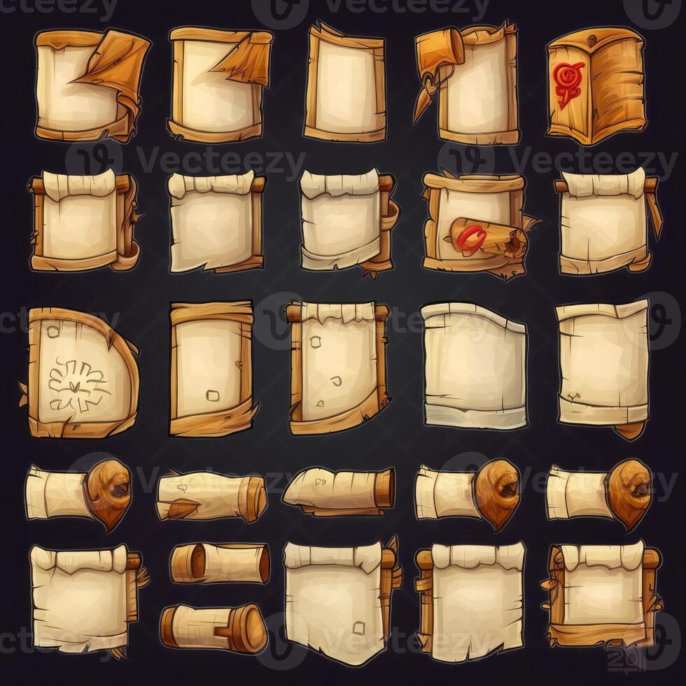 background papyrus scroll game photo