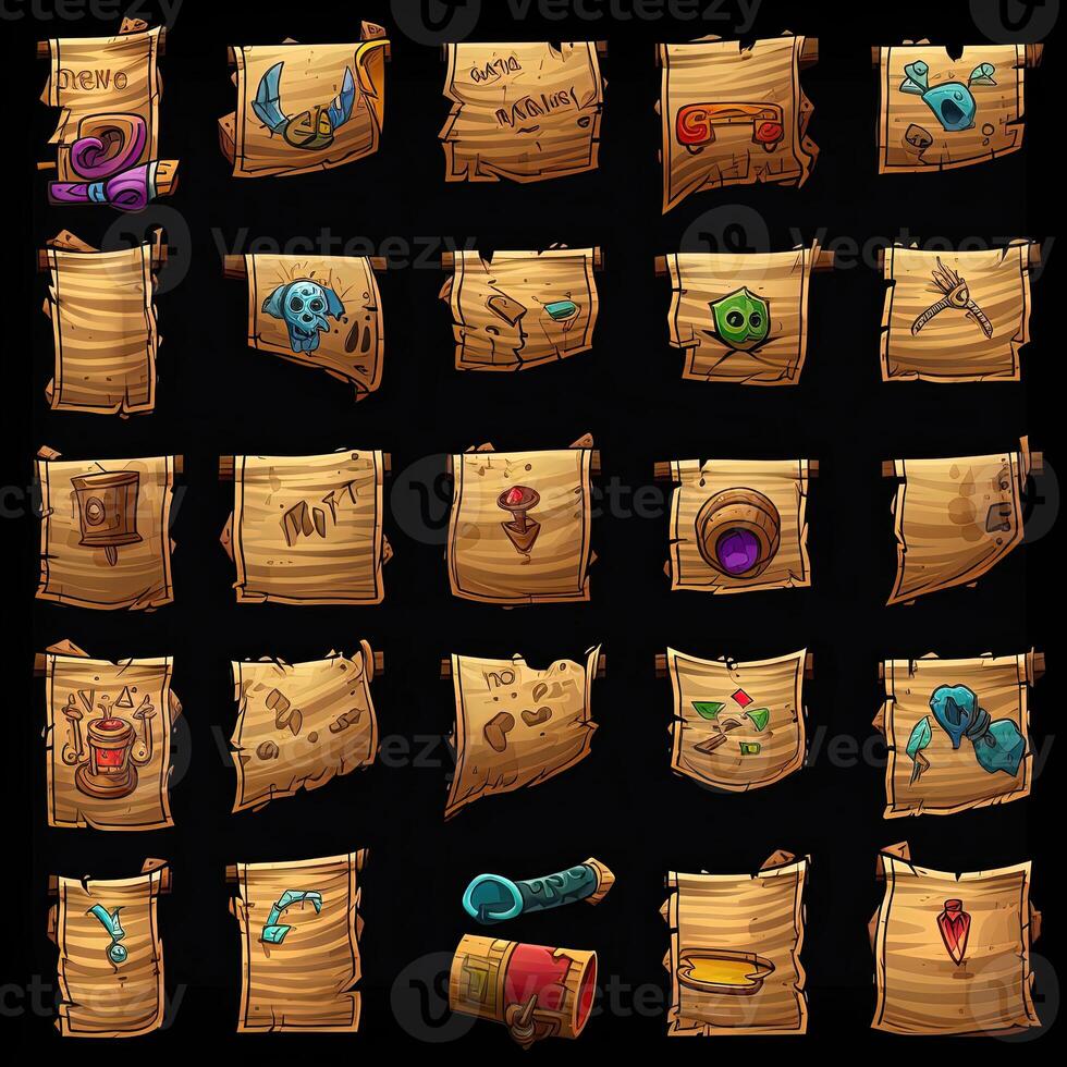 background papyrus scroll game photo