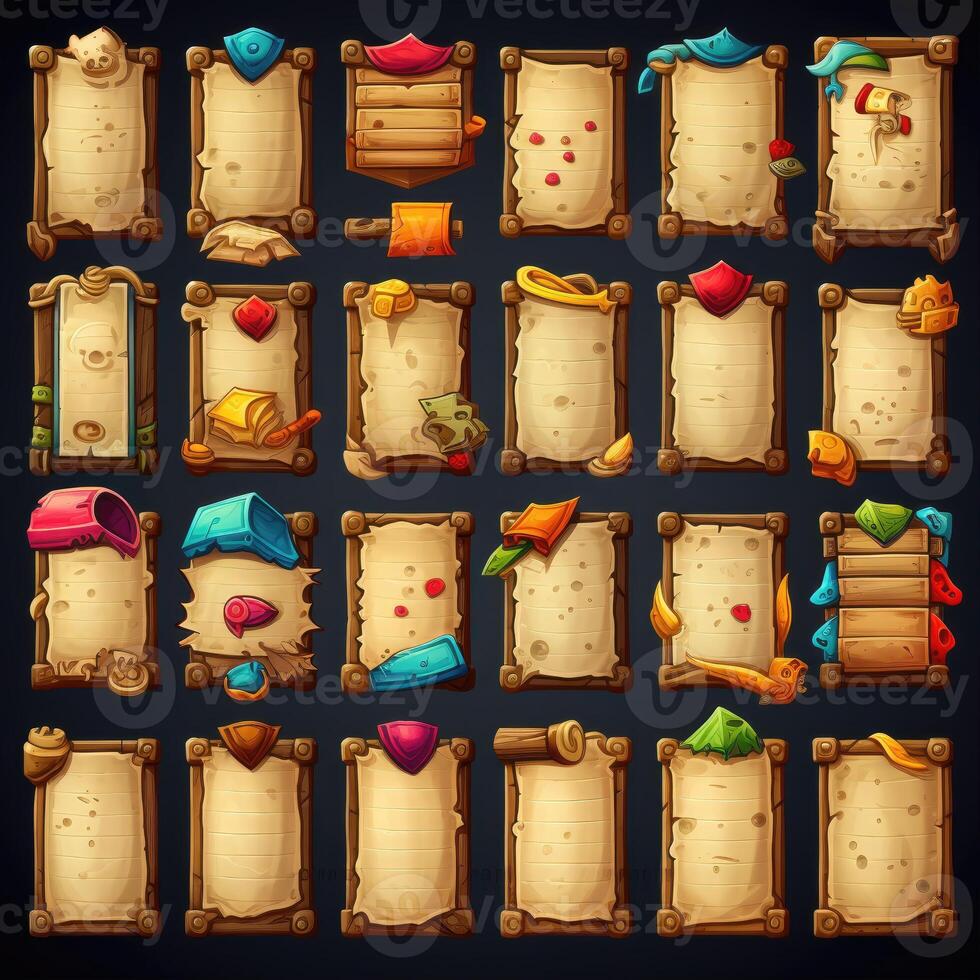 treasure papyrus scroll game photo