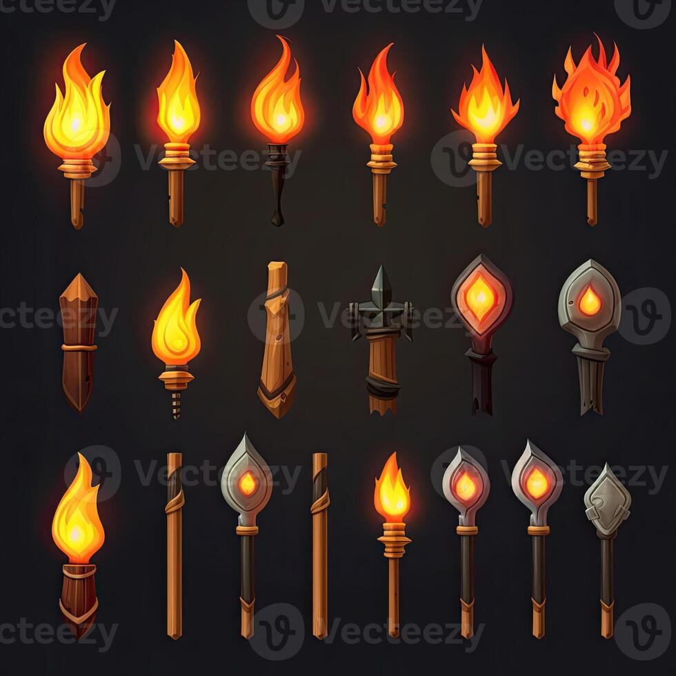 sign torch fire game photo