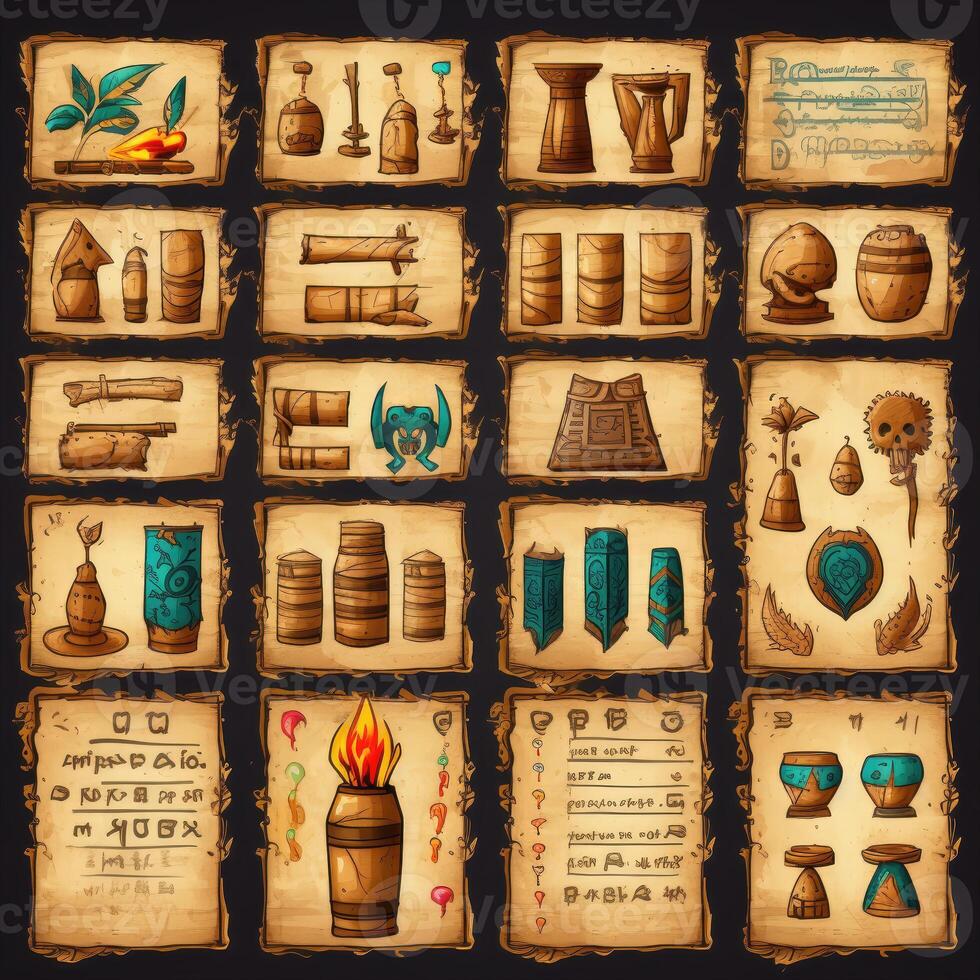 document papyrus scroll game photo