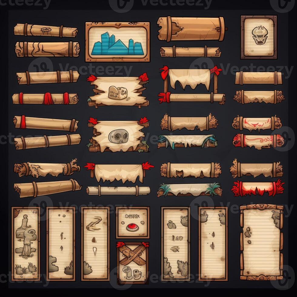 document papyrus scroll game photo