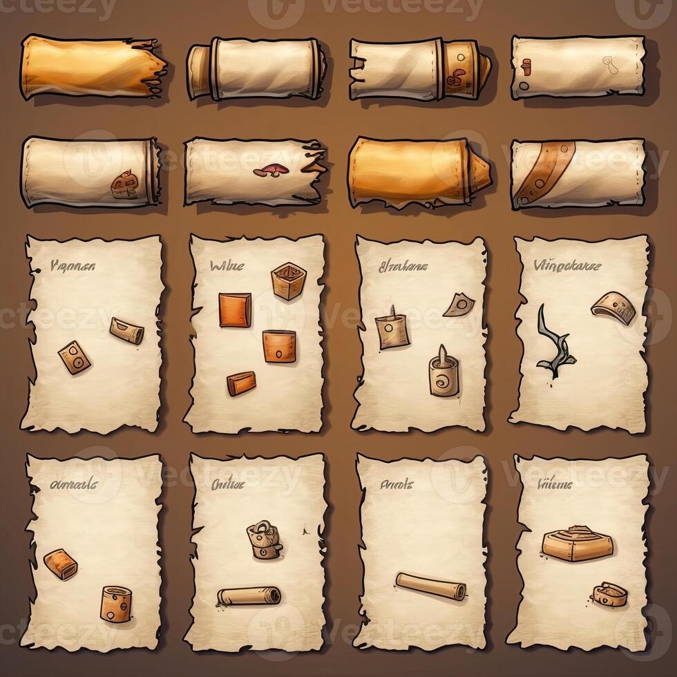 roll papyrus scroll game photo