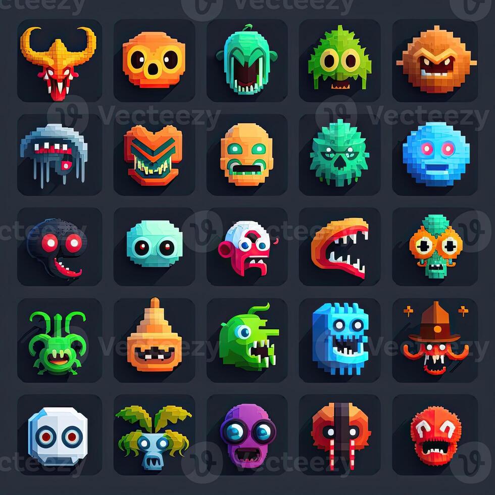 cute monster character avatar photo