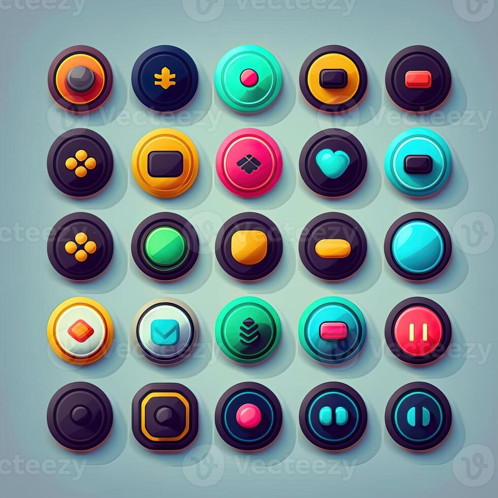 frame round game button photo