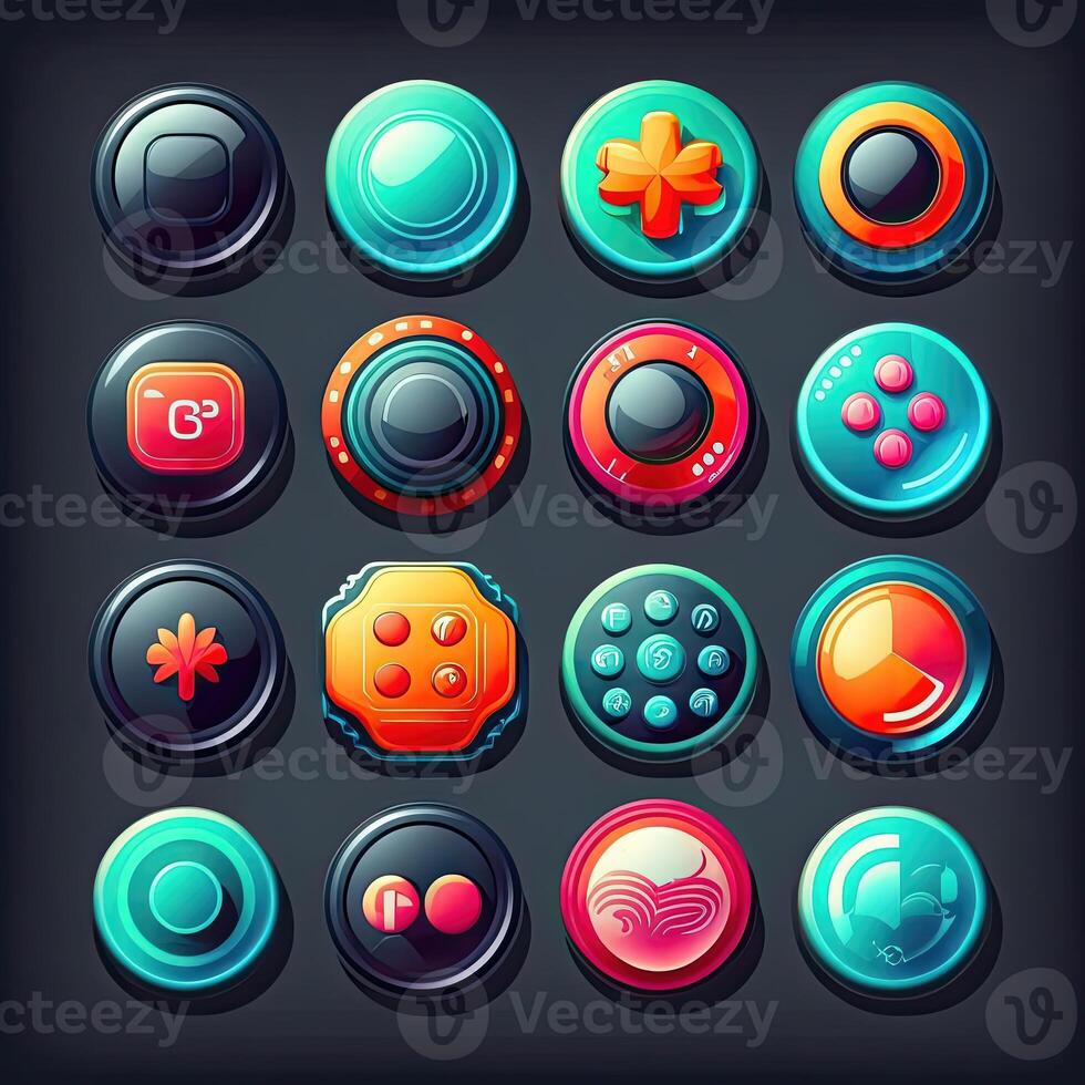 icon round game button photo