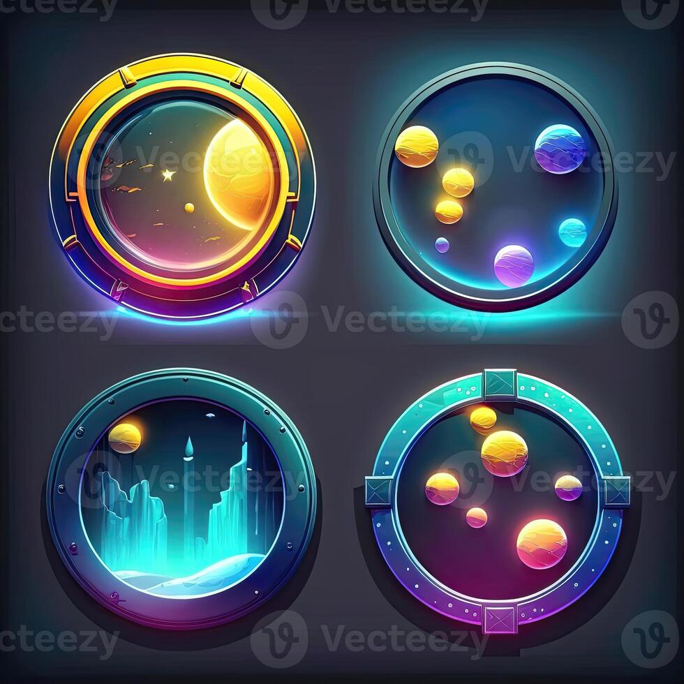 technology round frame game photo