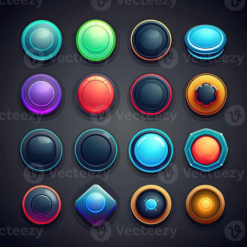 frame round game button photo