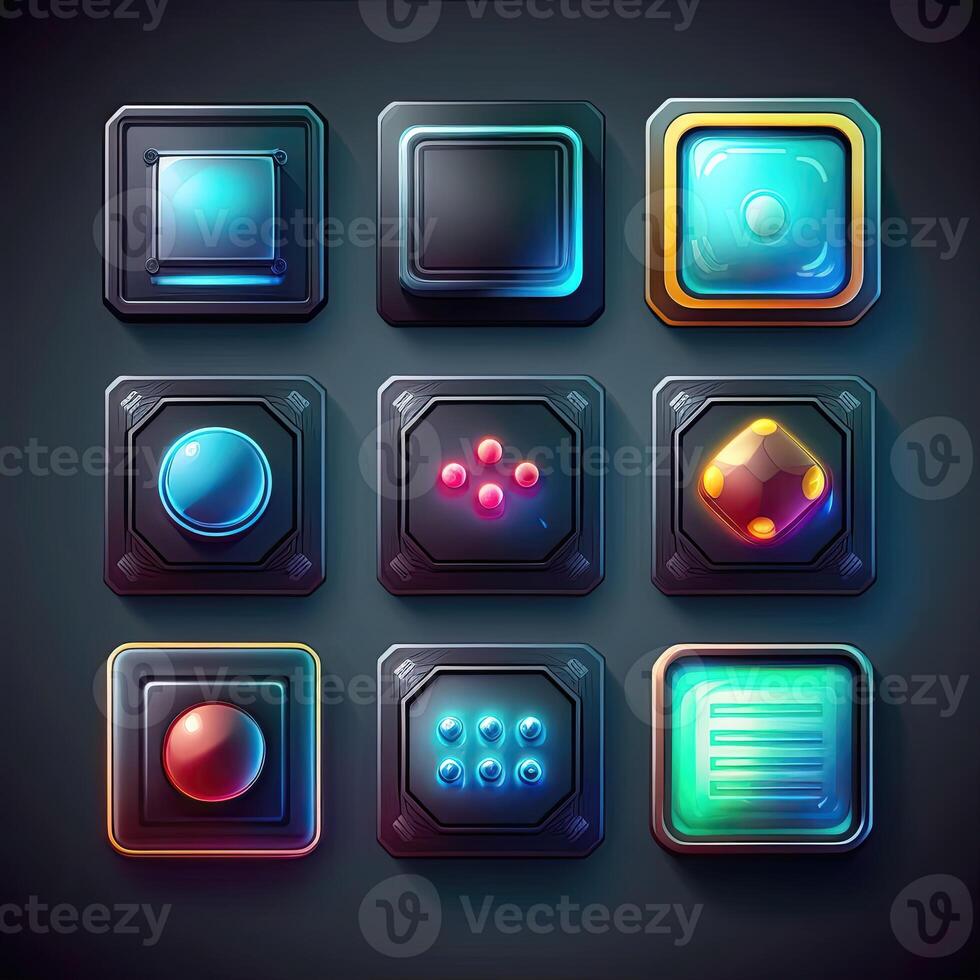 sign square game button photo