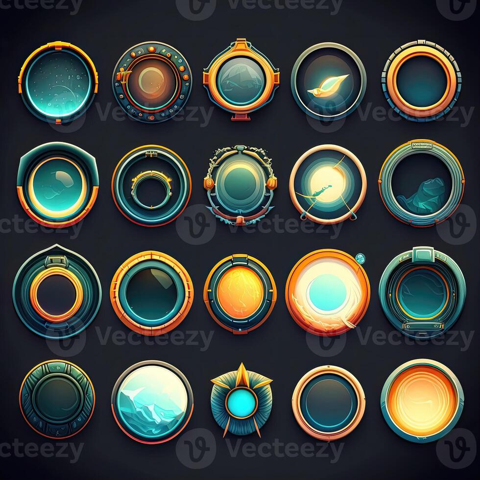 web round frame game photo