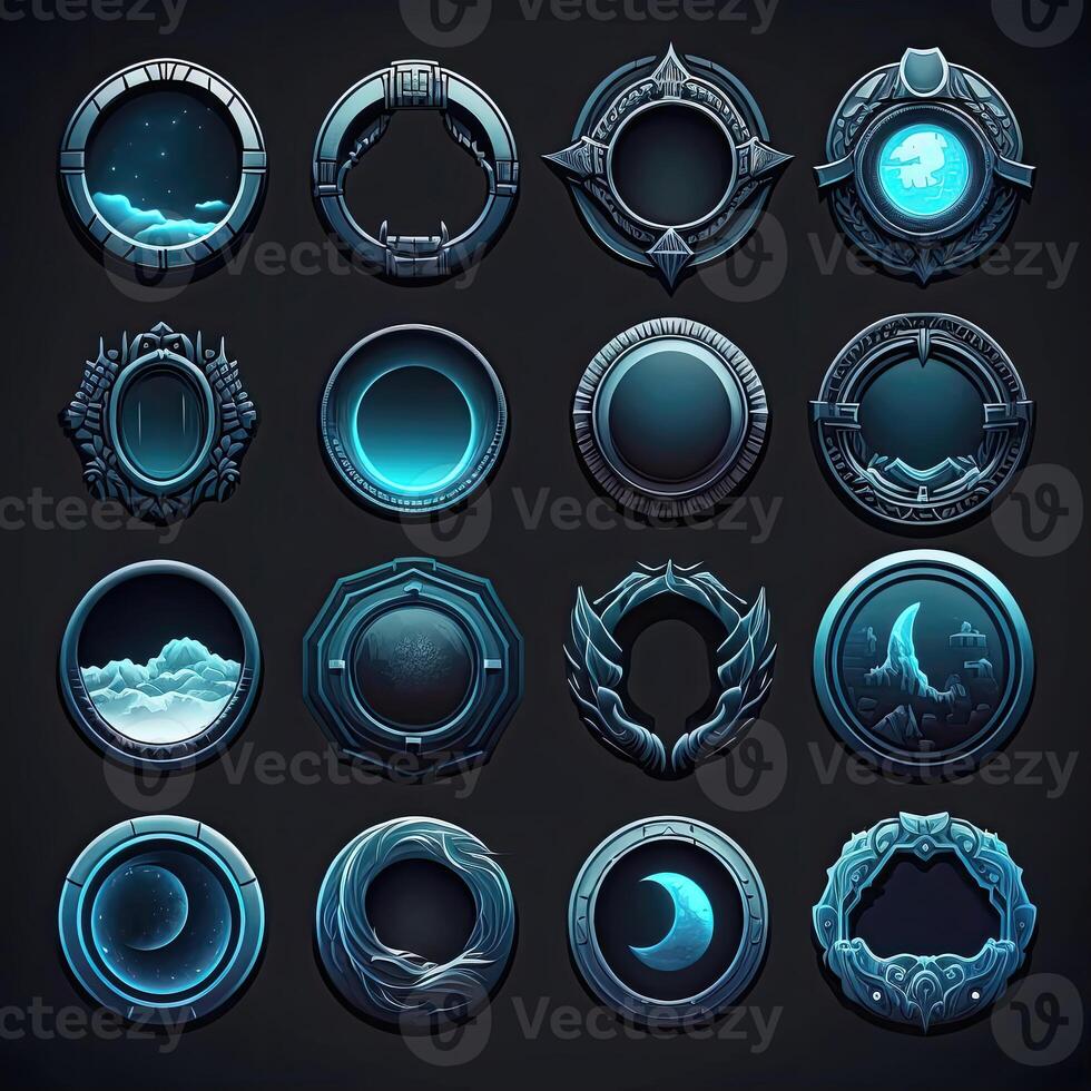 design round frame game photo