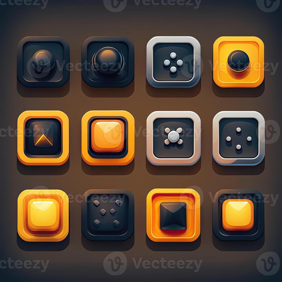 web square game button photo