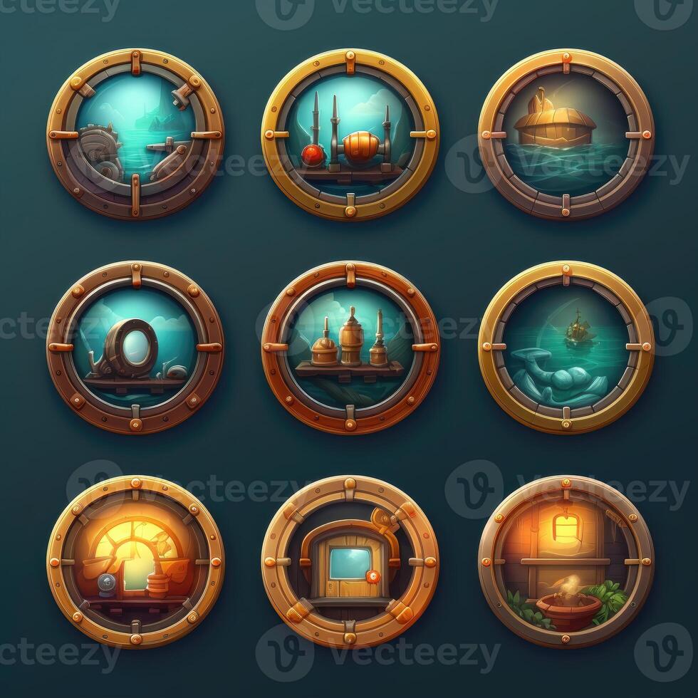 circular porthole window game photo