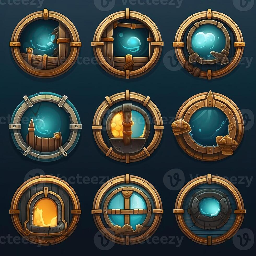 metal porthole window game photo