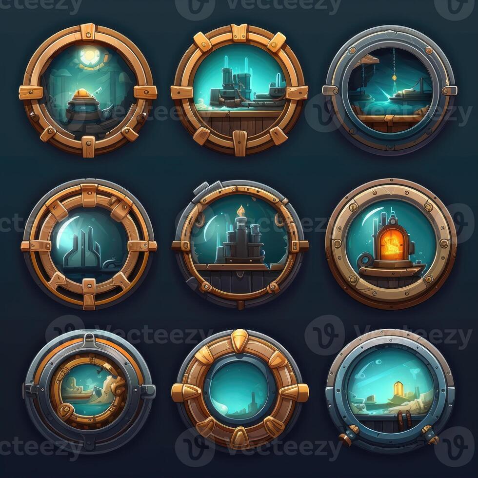 frame porthole window game photo