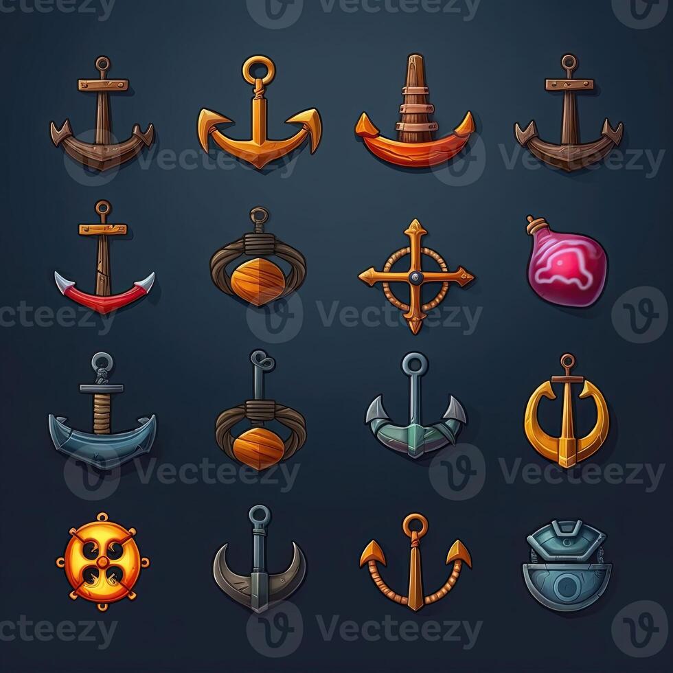 icon anchor ship game photo