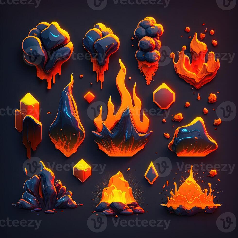 red lava splash vfx game photo