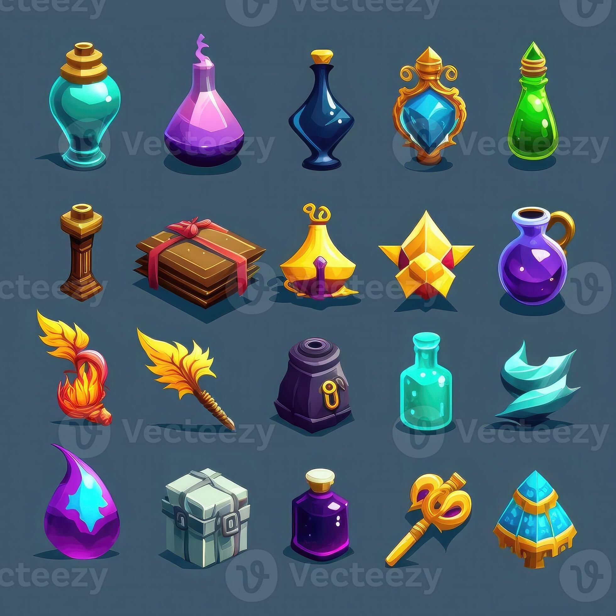 magic rpg 2d game icons ai generated 23774849 Stock Photo at Vecteezy