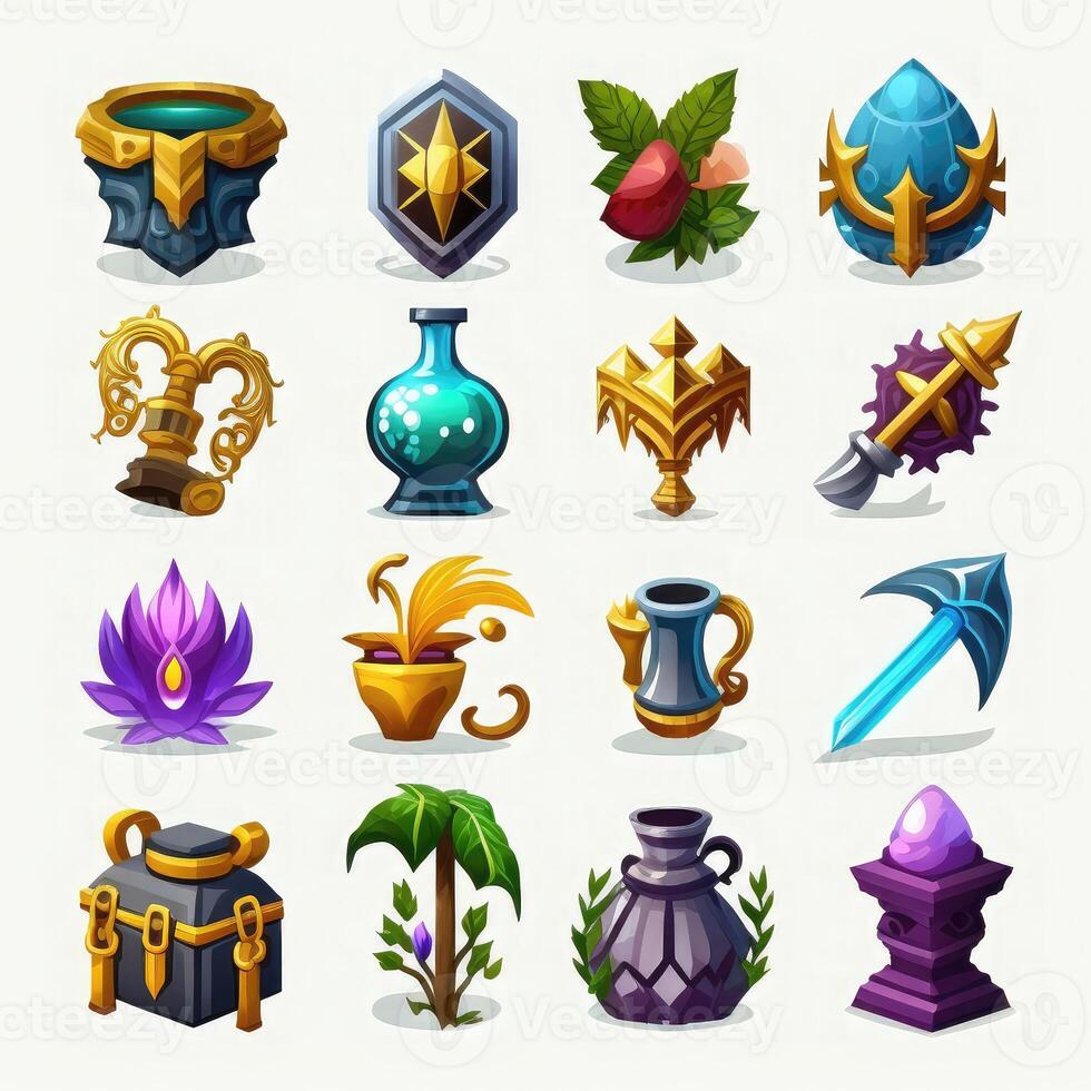 background rpg 2d game icons photo