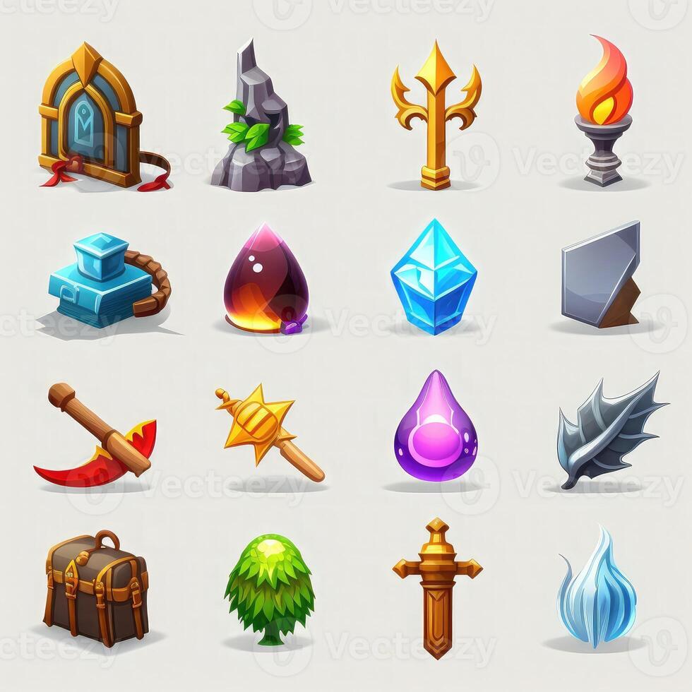 effect rpg 2d game icons photo