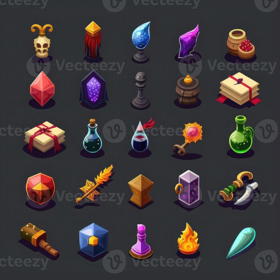 interface rpg 2d game icons photo