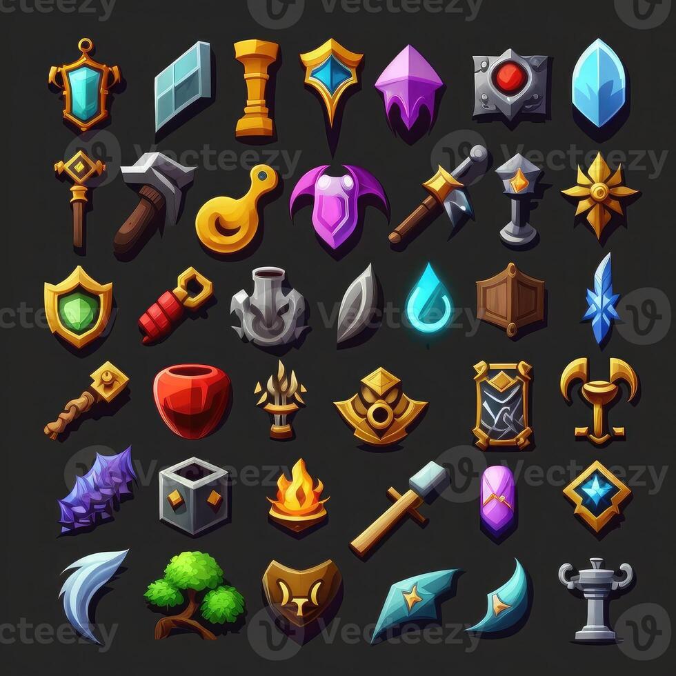 symbol rpg 2d game icons photo