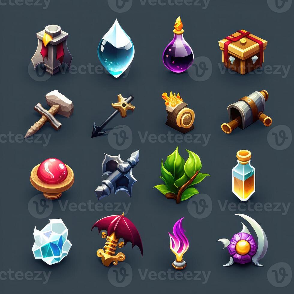 gui rpg 2d game icons photo