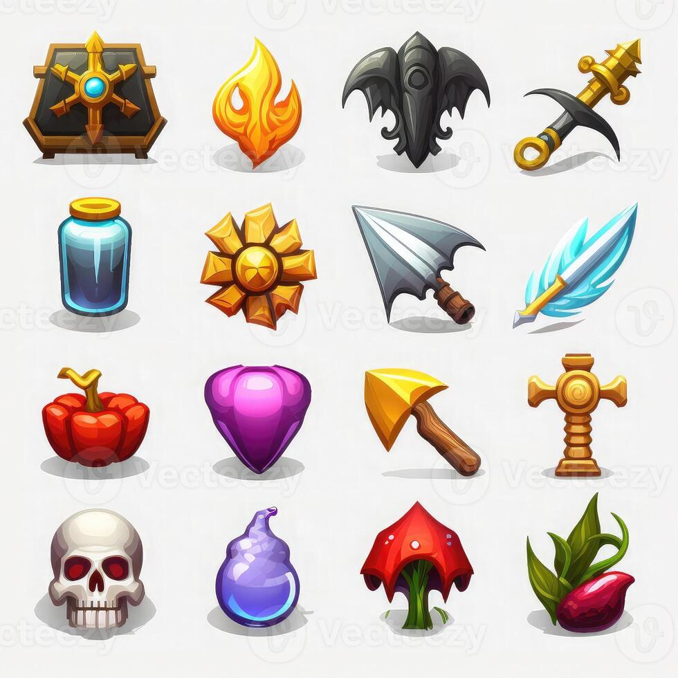 item rpg 2d game icons photo