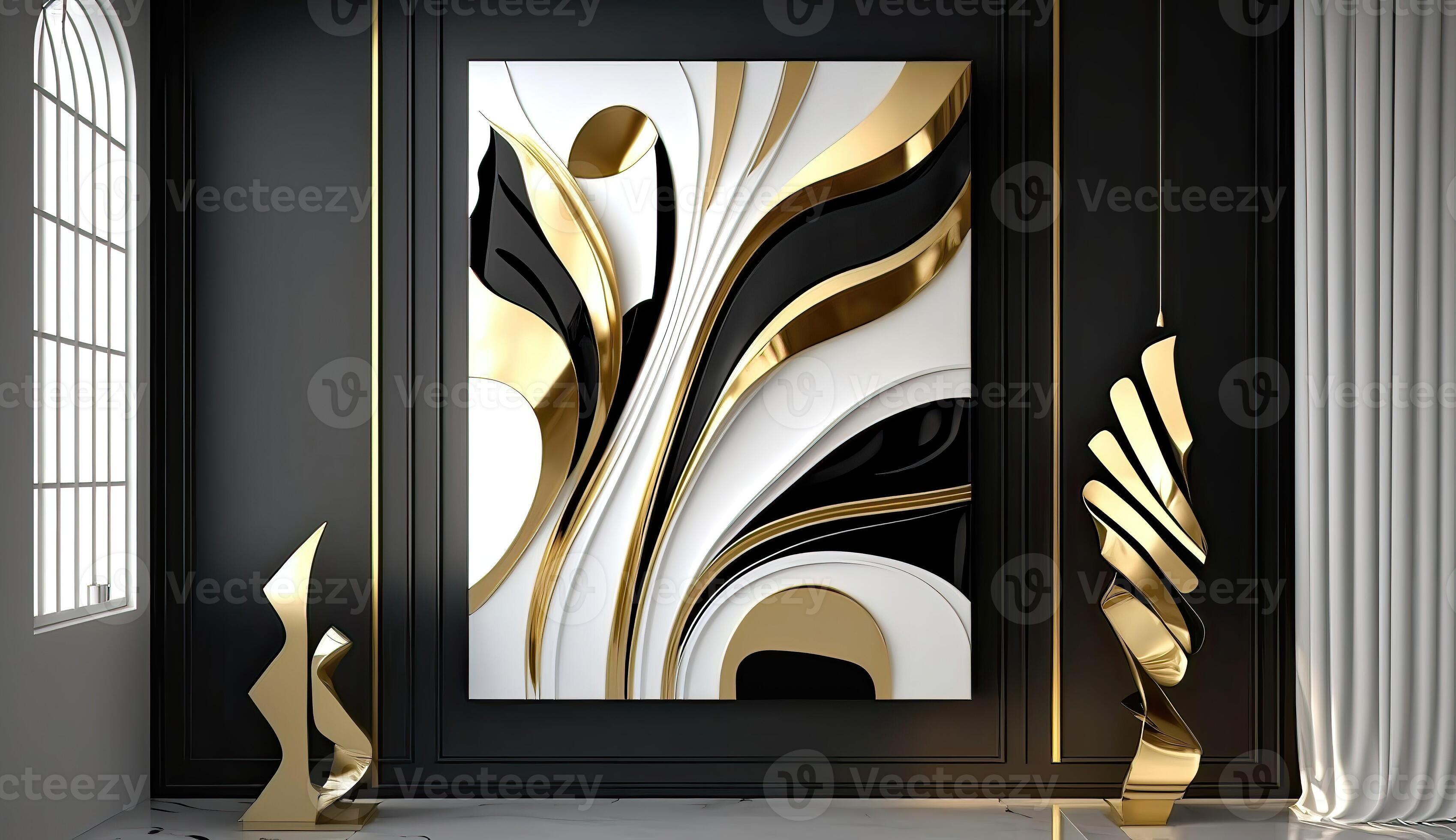 black gold wall frame 23774966 Stock Photo at Vecteezy