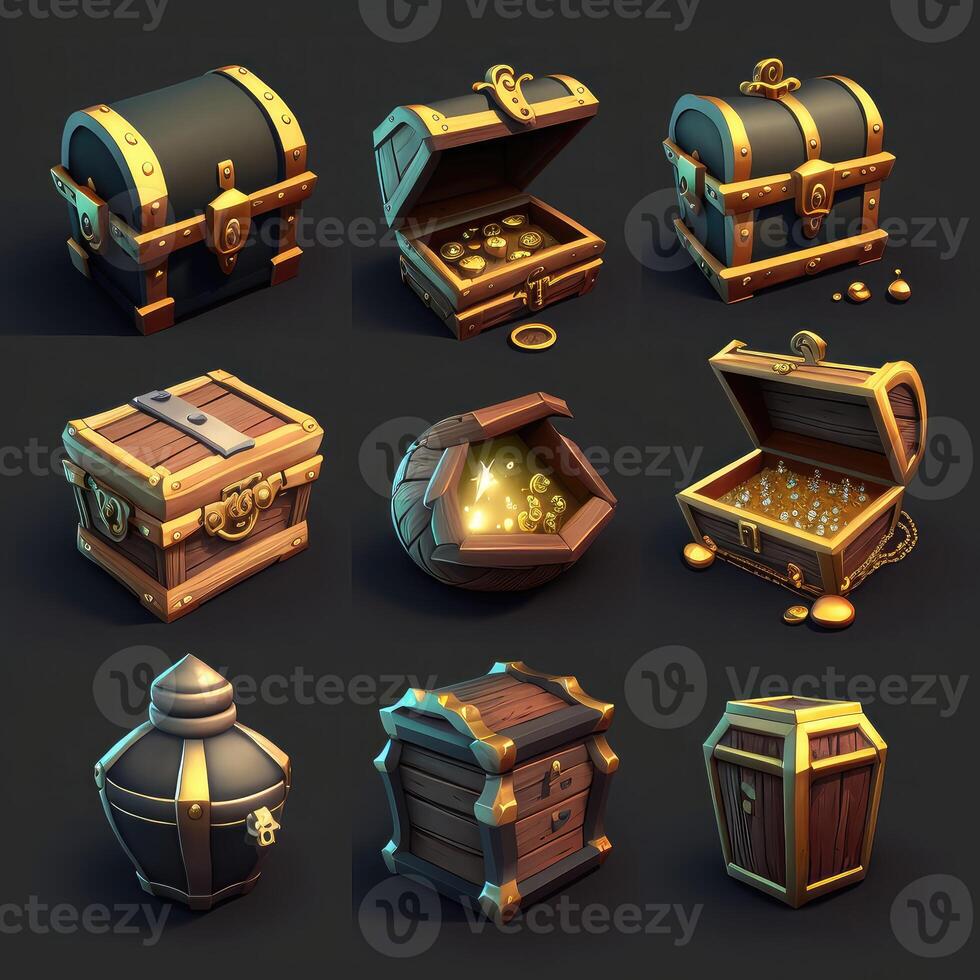 money game treasure chest photo