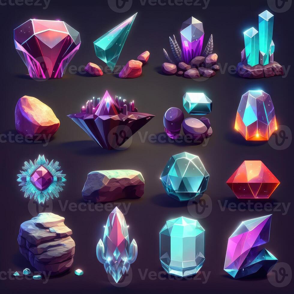 jewelry game crystal gem 23775027 Stock Photo at Vecteezy