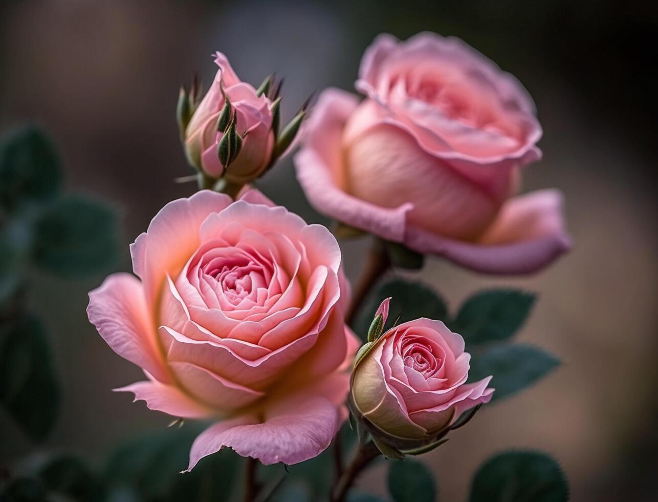 Background image of pink roses. photo