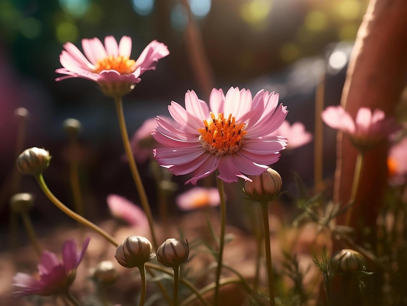 primavera flor natural antecedentes ilustración ai generativo foto