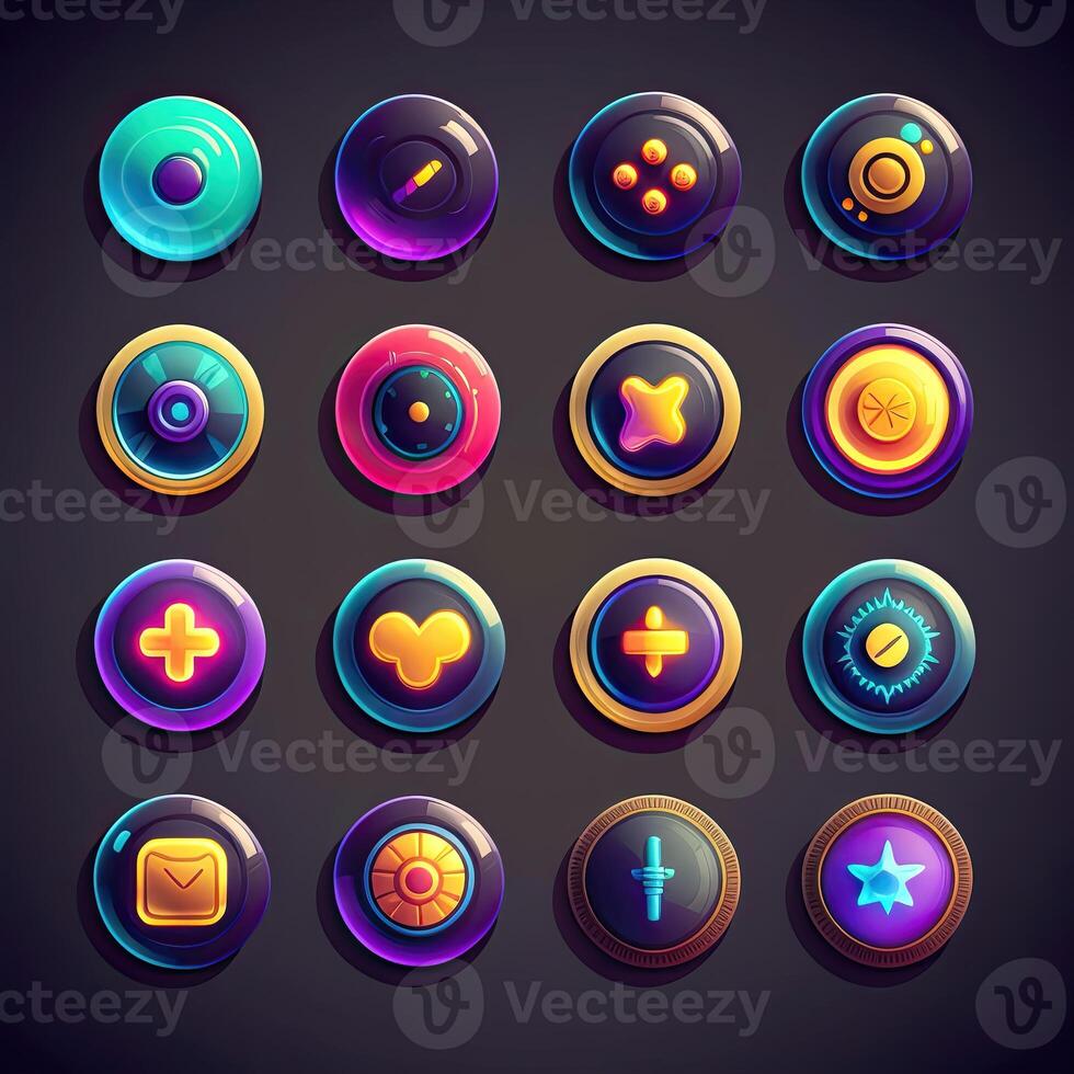 symbol round game button photo